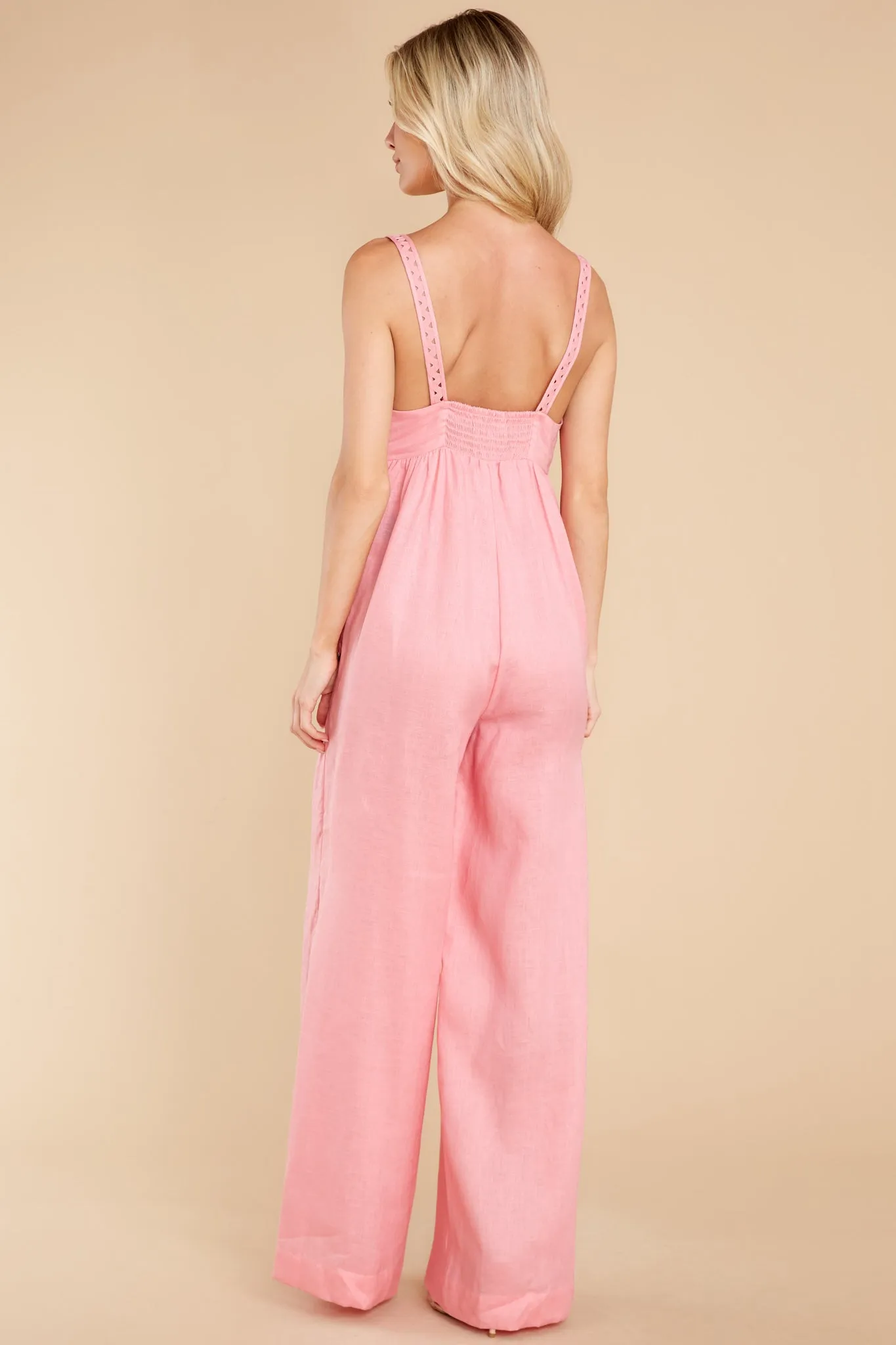 Meet Me In Paradise Pink Jumpsuit