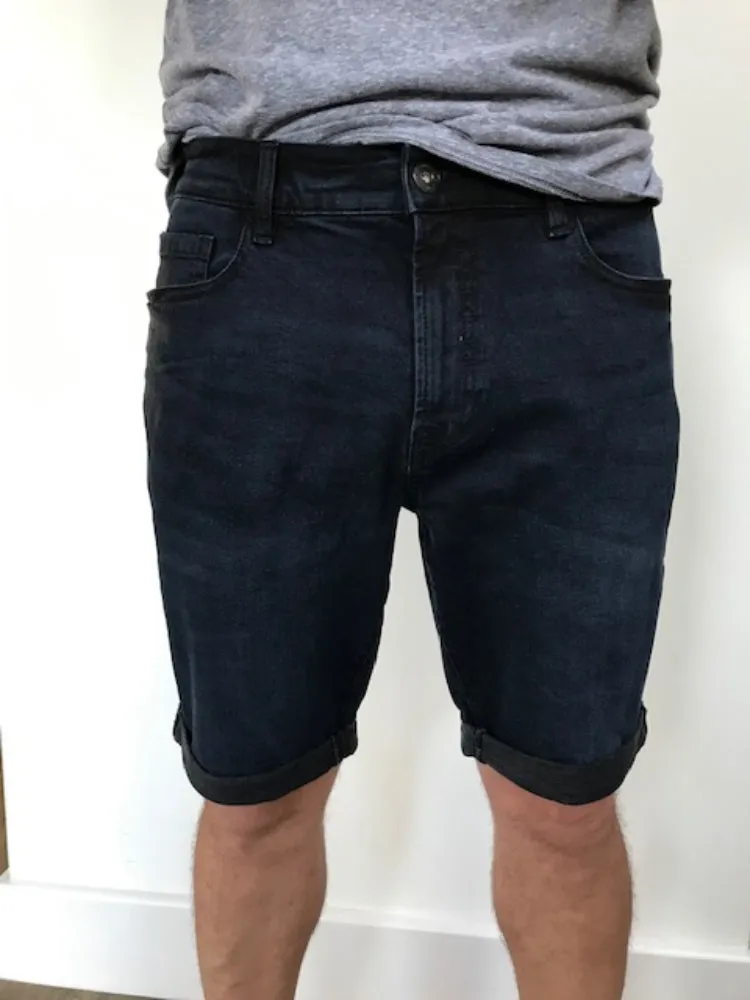 Mens Indigo Denim Shorts