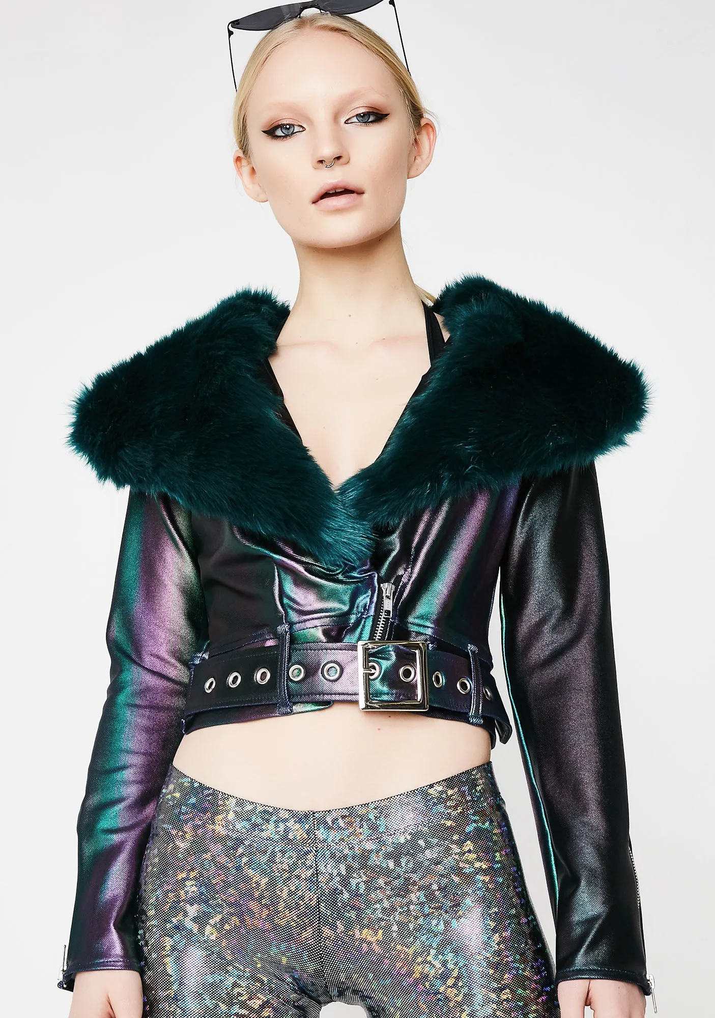 Metallic Moto Jacket