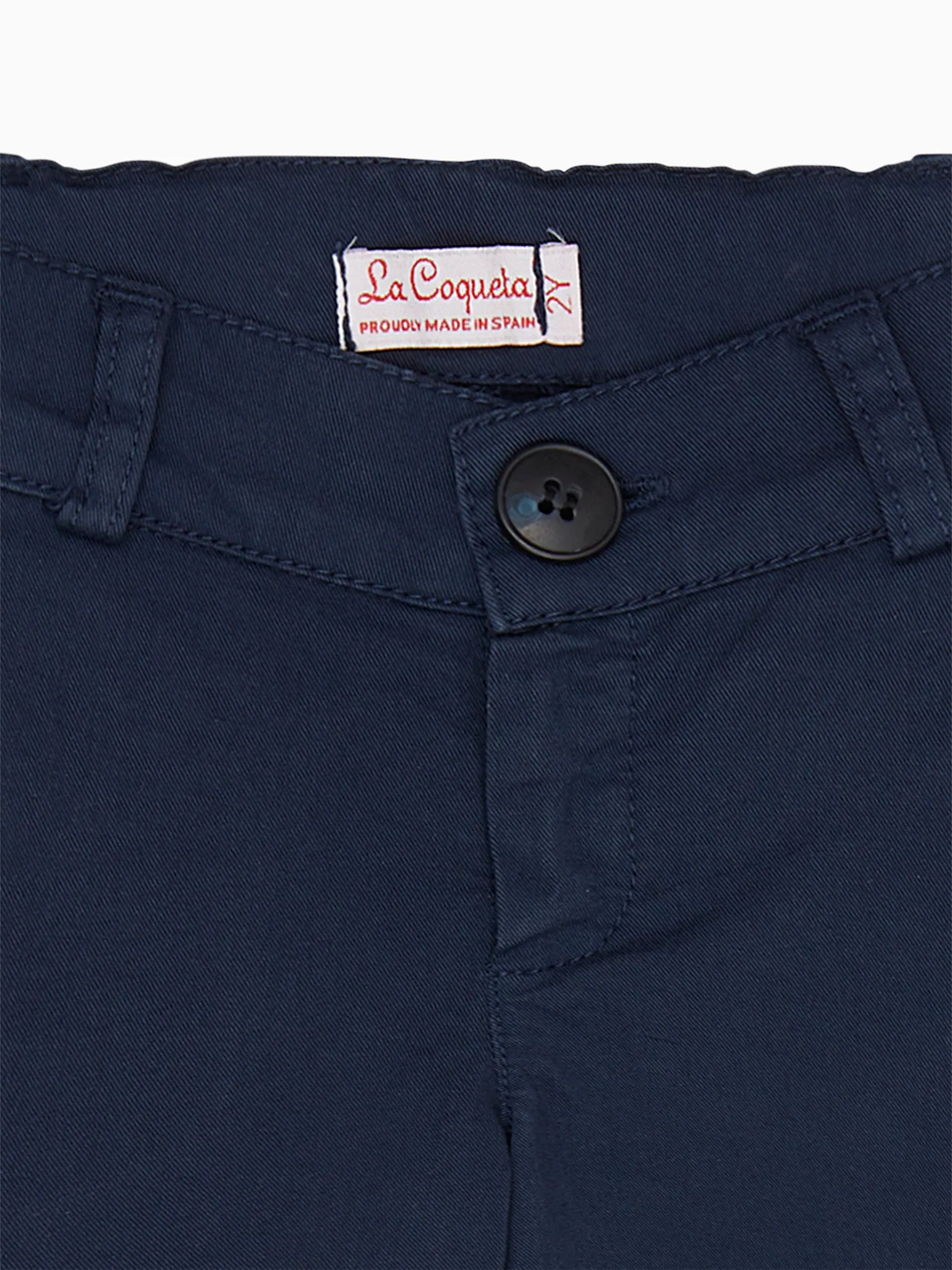 Navy Elio Boy Cotton Chinos