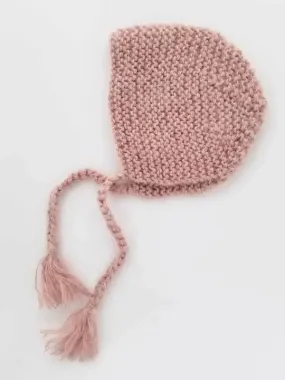 Newborn Angora Knit Hat, Pink