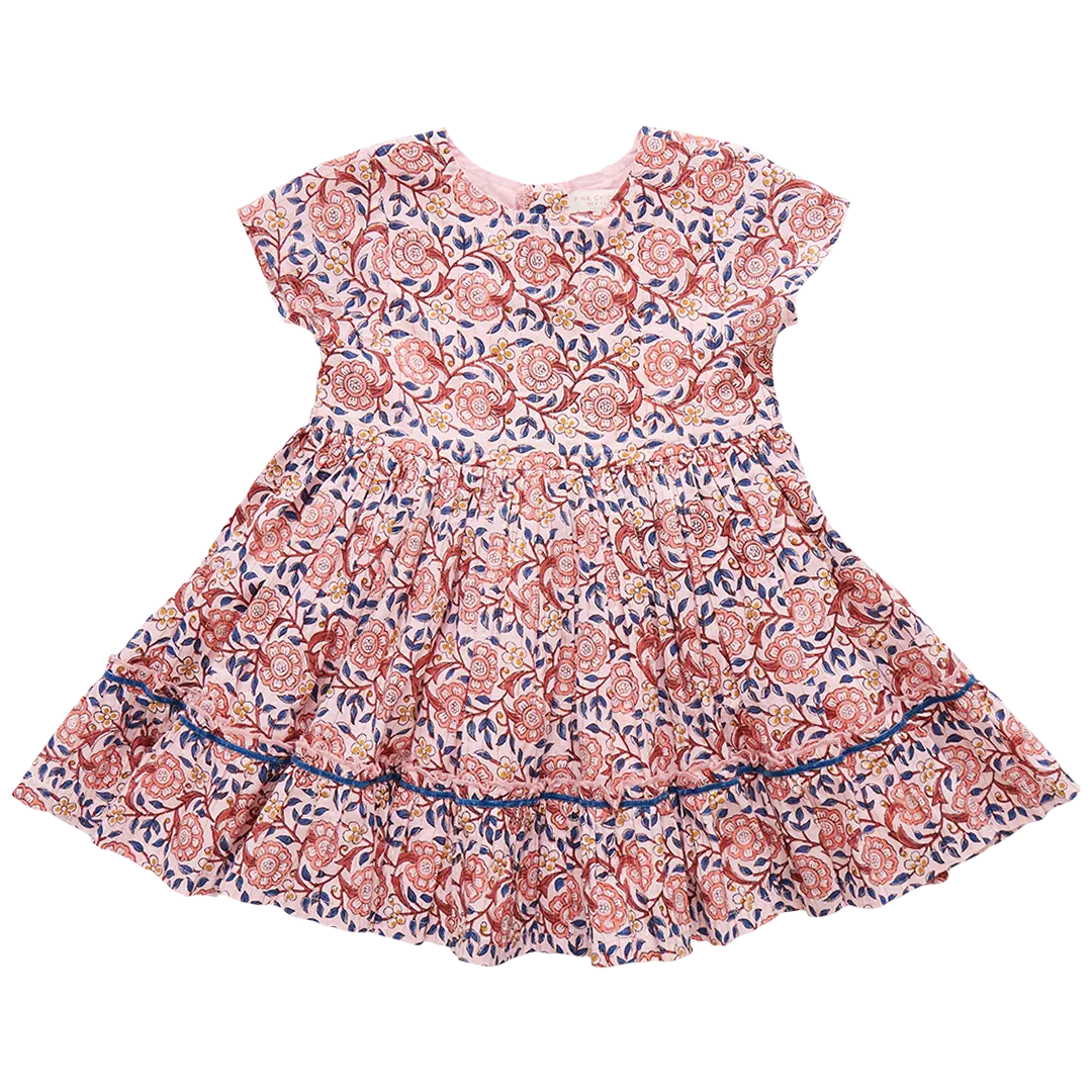 Niley Dress, Pink Blossoms