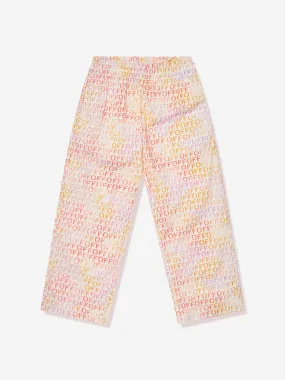 Off-White Girls Off Stamp Straight Trousers in Multicolour