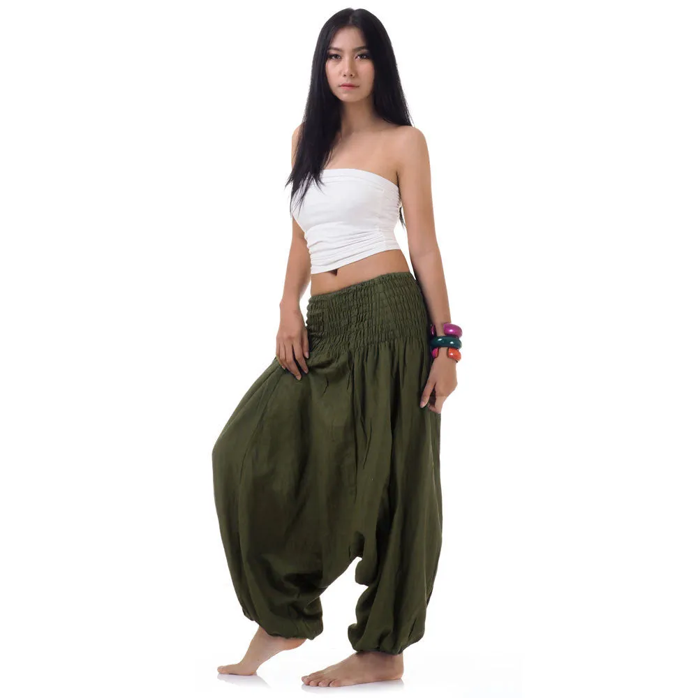 Olive Grove Women's 2-in-1 Jumpsuit Harem Pants