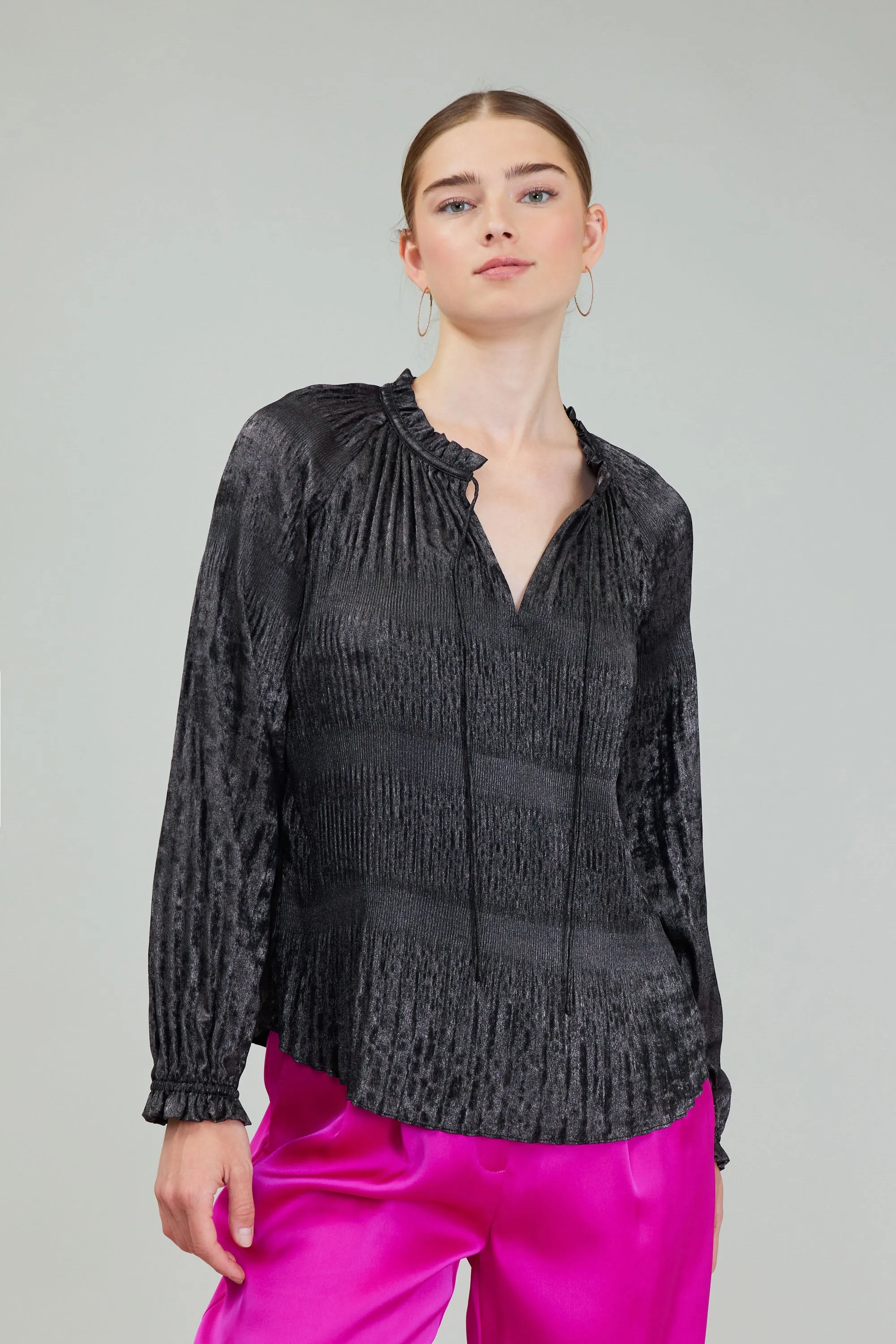 Opalescent Pleated Blouse