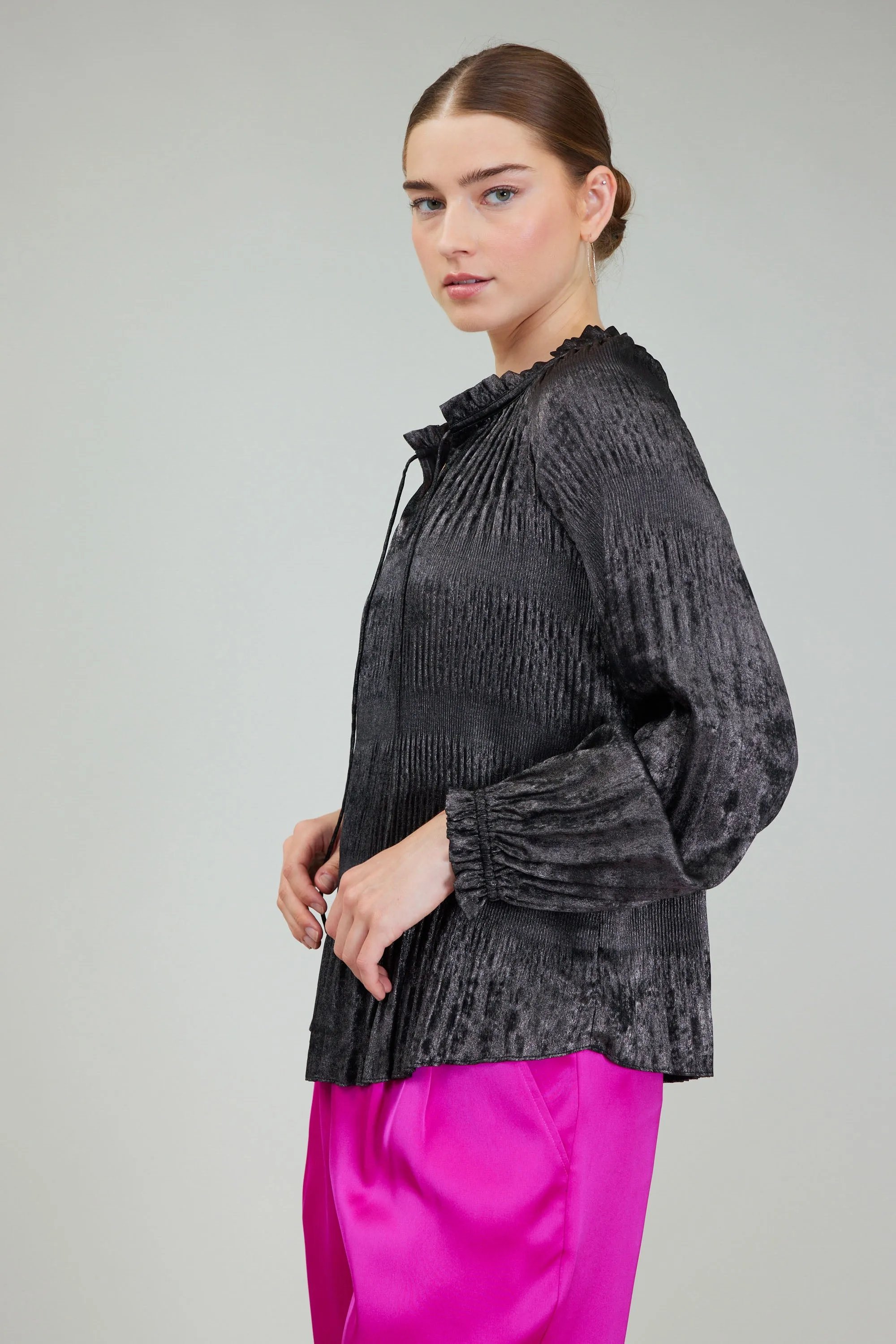 Opalescent Pleated Blouse