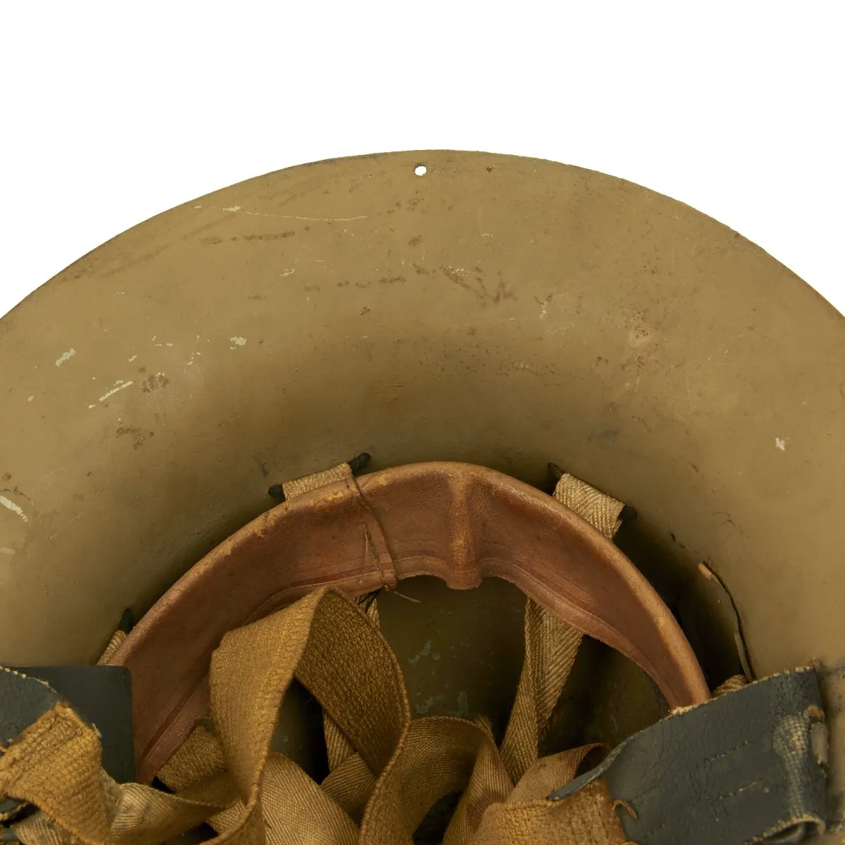 Original British WWII Civil Defense Helmet for Air Raid Use - Marked TOWN HALL