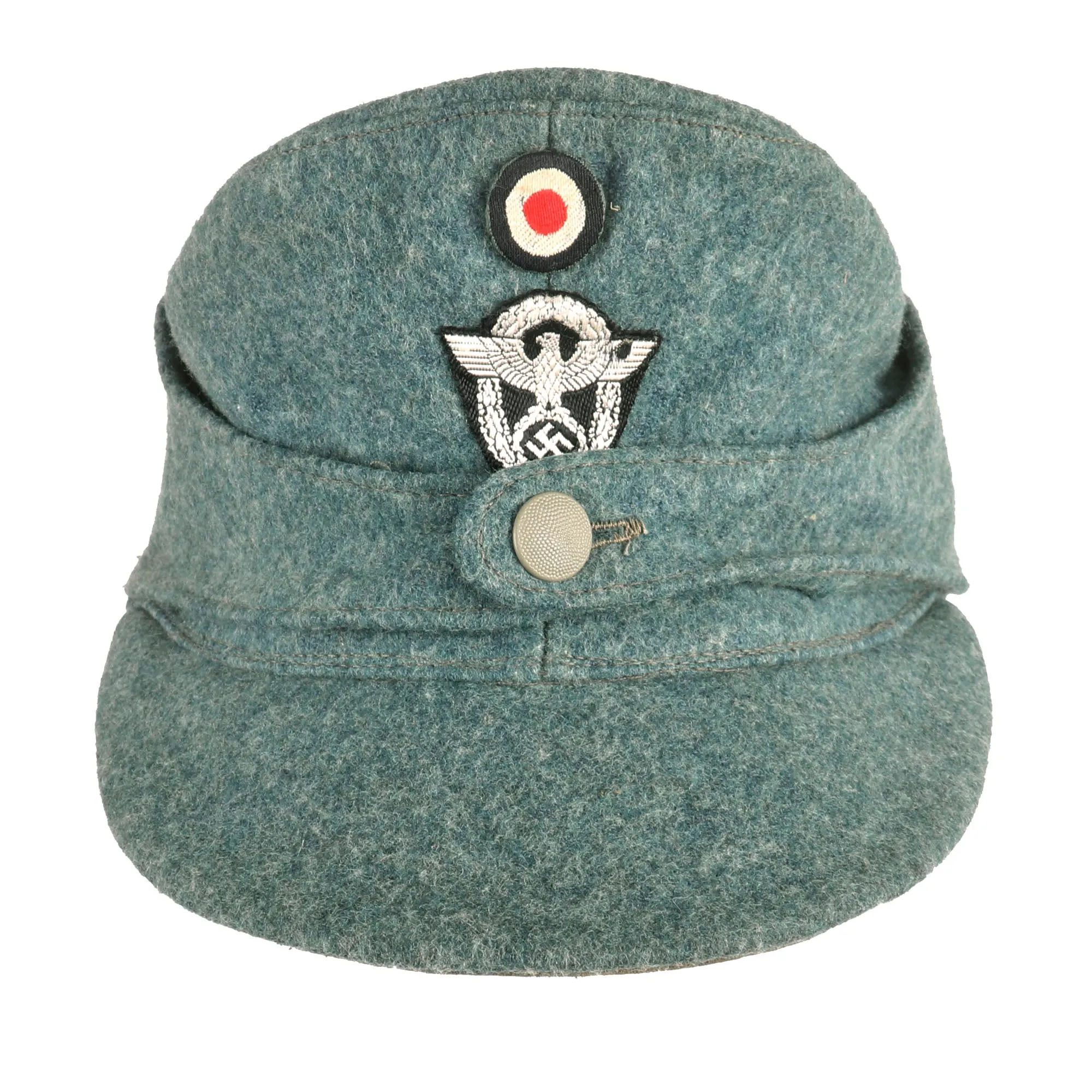 Original Excellent German WWII Rare Civic Protection Police NCO M43 Bergmütze Mountain Cap