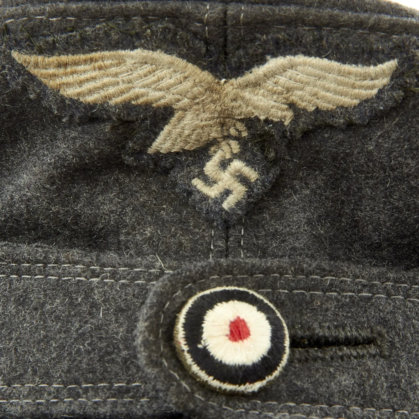 Original German Luftwaffe M43 Field Cap with Cockade Button