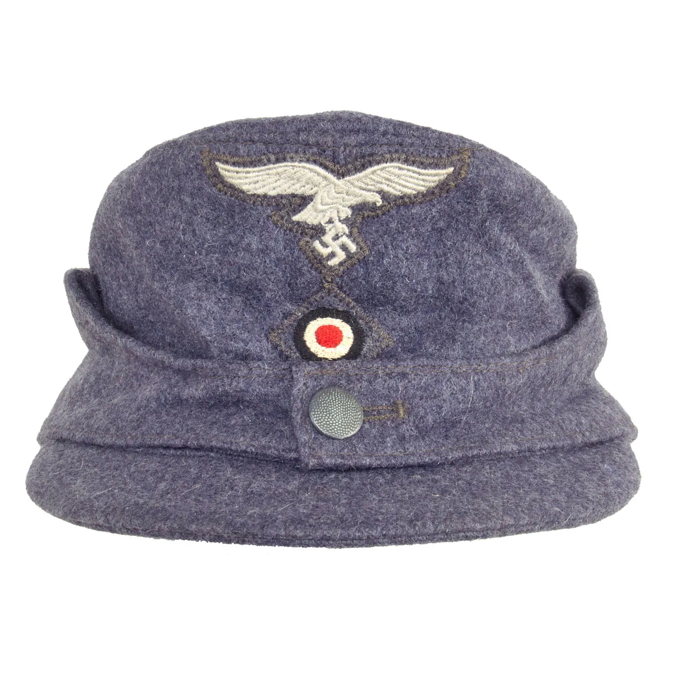 Original German WWII Luftwaffe M43 Short Brim Einheitsmütze Wool Field Cap - Size 58cm