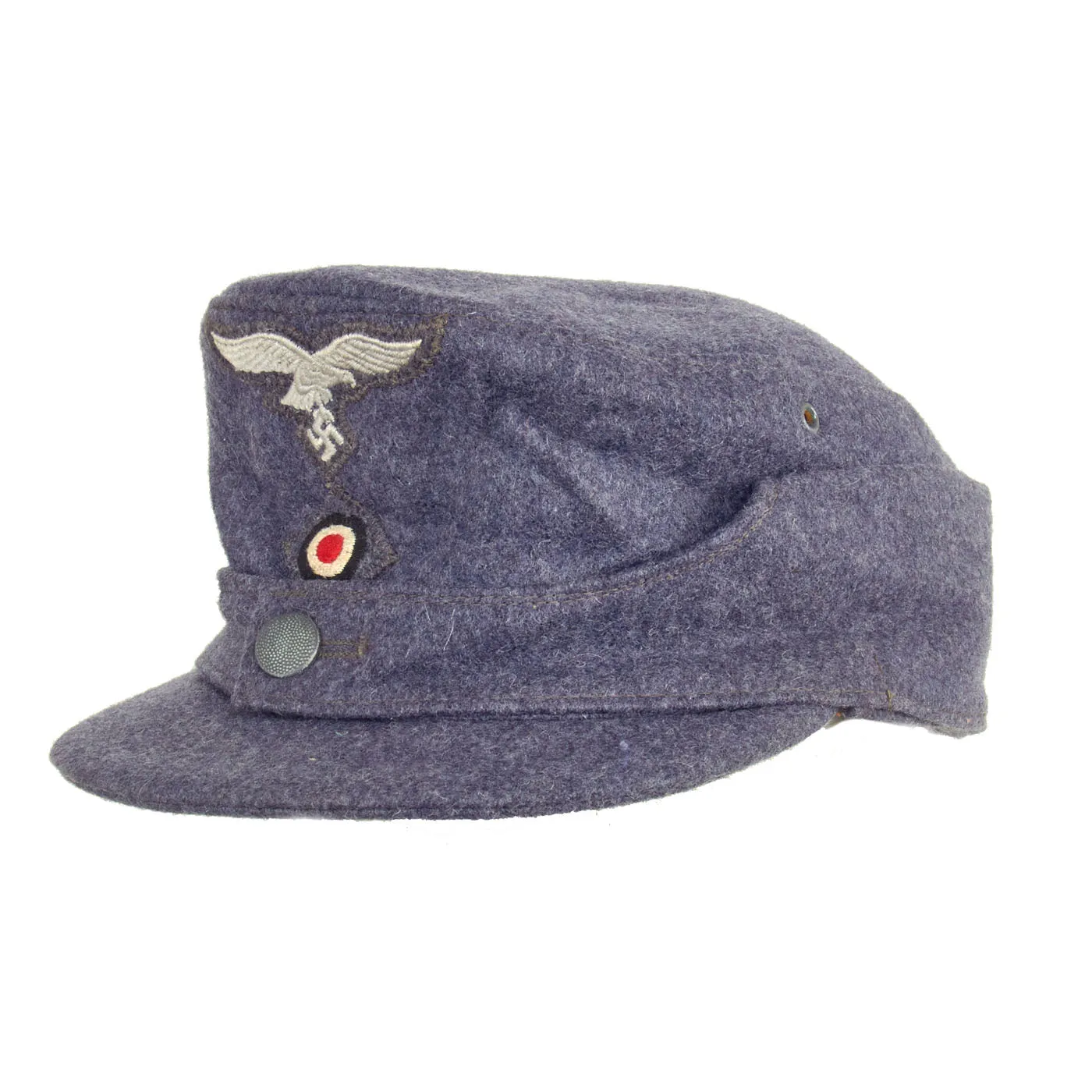 Original German WWII Luftwaffe M43 Short Brim Einheitsmütze Wool Field Cap - Size 58cm