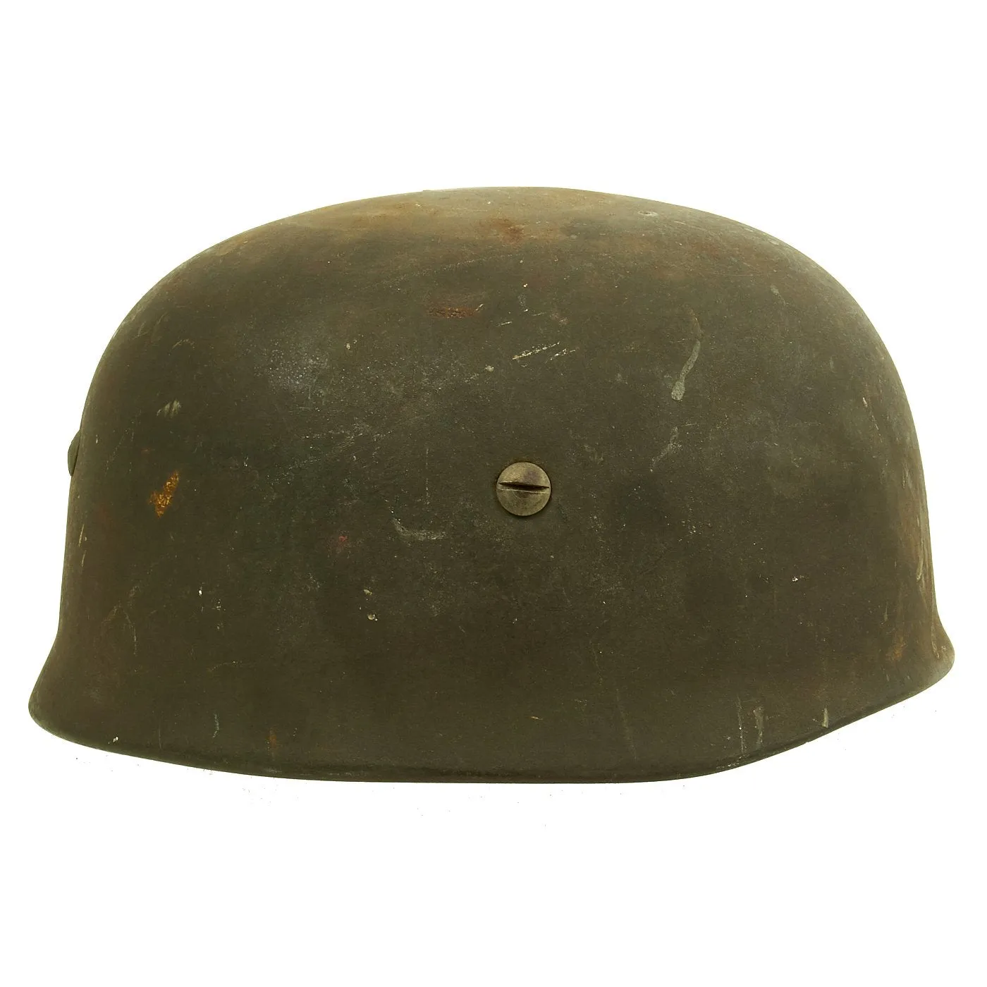 Original German WWII M38 Luftwaffe Fallschirmjäger Paratrooper Helmet with Chinstrap & Partial Liner - ckl68