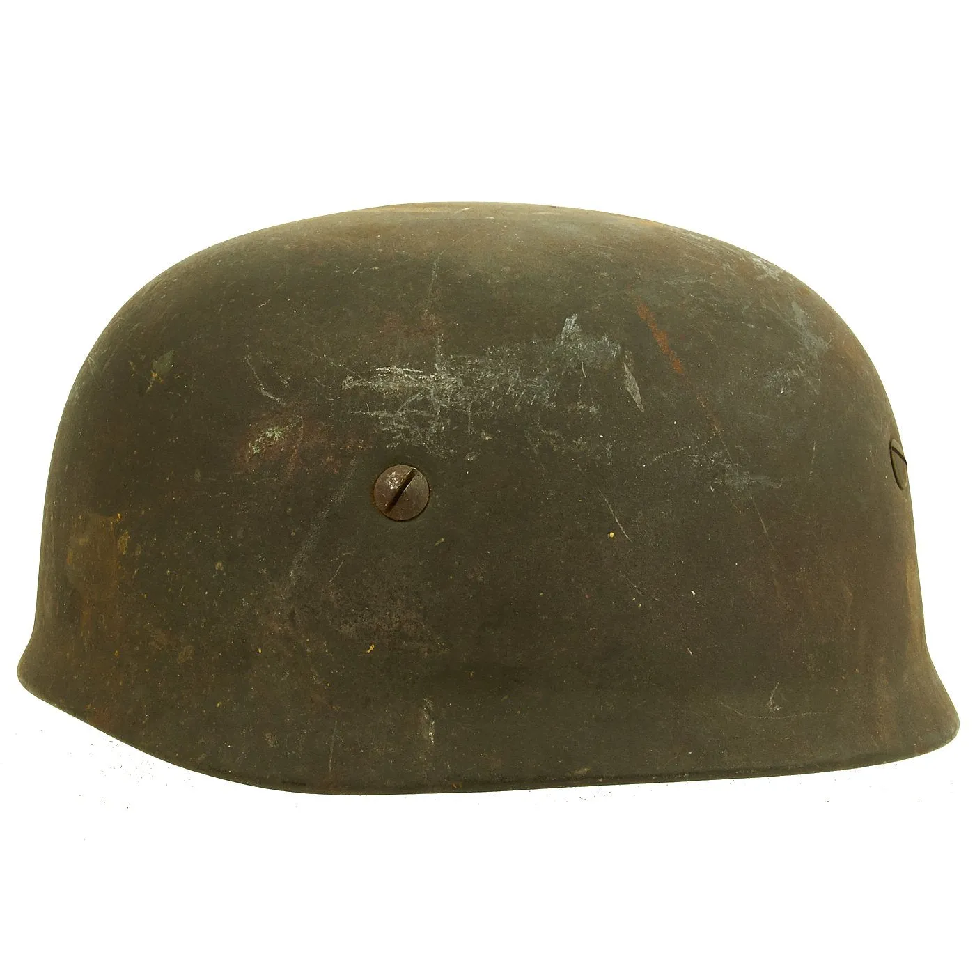 Original German WWII M38 Luftwaffe Fallschirmjäger Paratrooper Helmet with Chinstrap & Partial Liner - ckl68