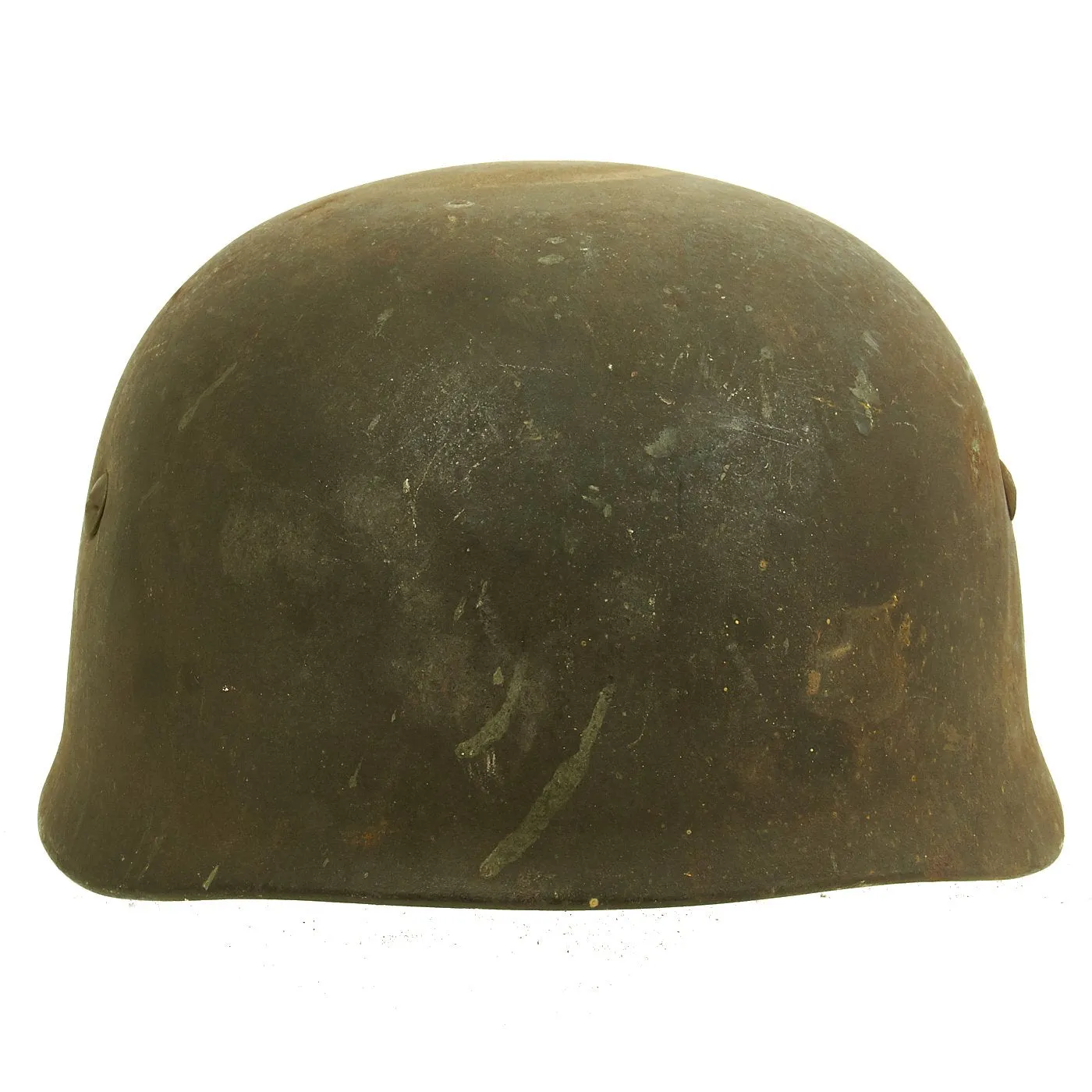 Original German WWII M38 Luftwaffe Fallschirmjäger Paratrooper Helmet with Chinstrap & Partial Liner - ckl68