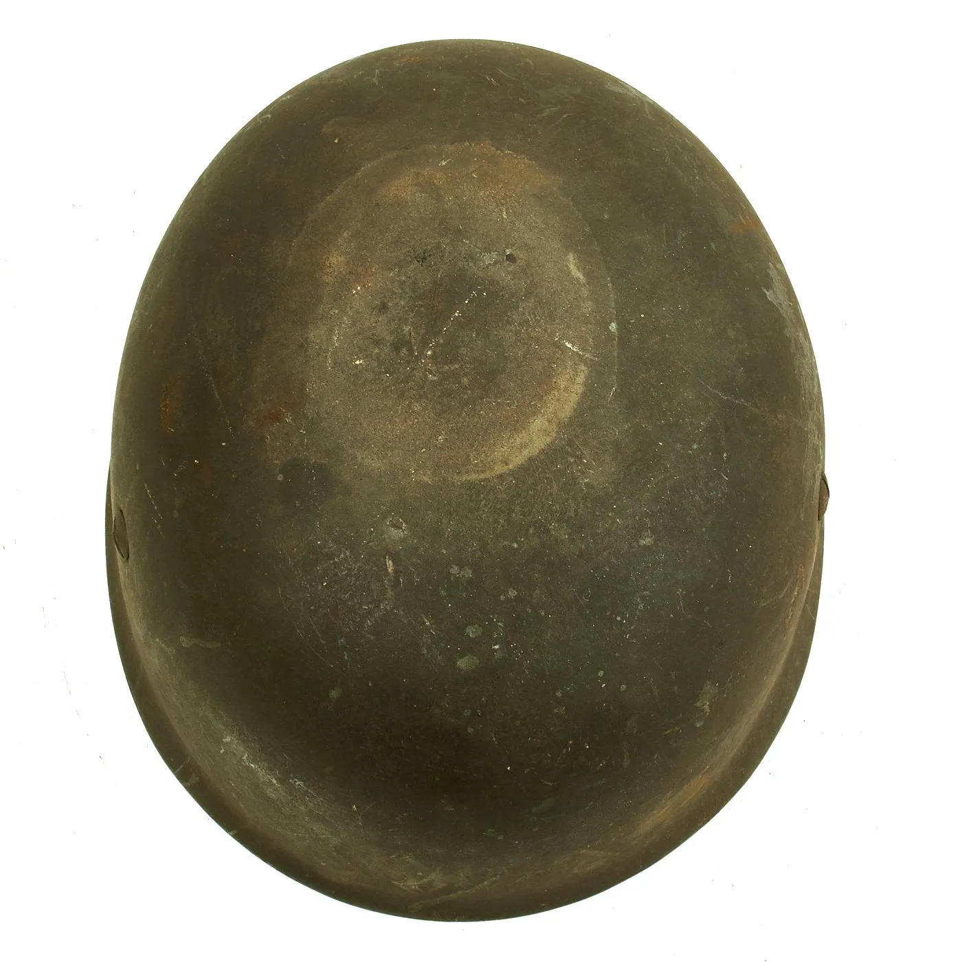 Original German WWII M38 Luftwaffe Fallschirmjäger Paratrooper Helmet with Chinstrap & Partial Liner - ckl68