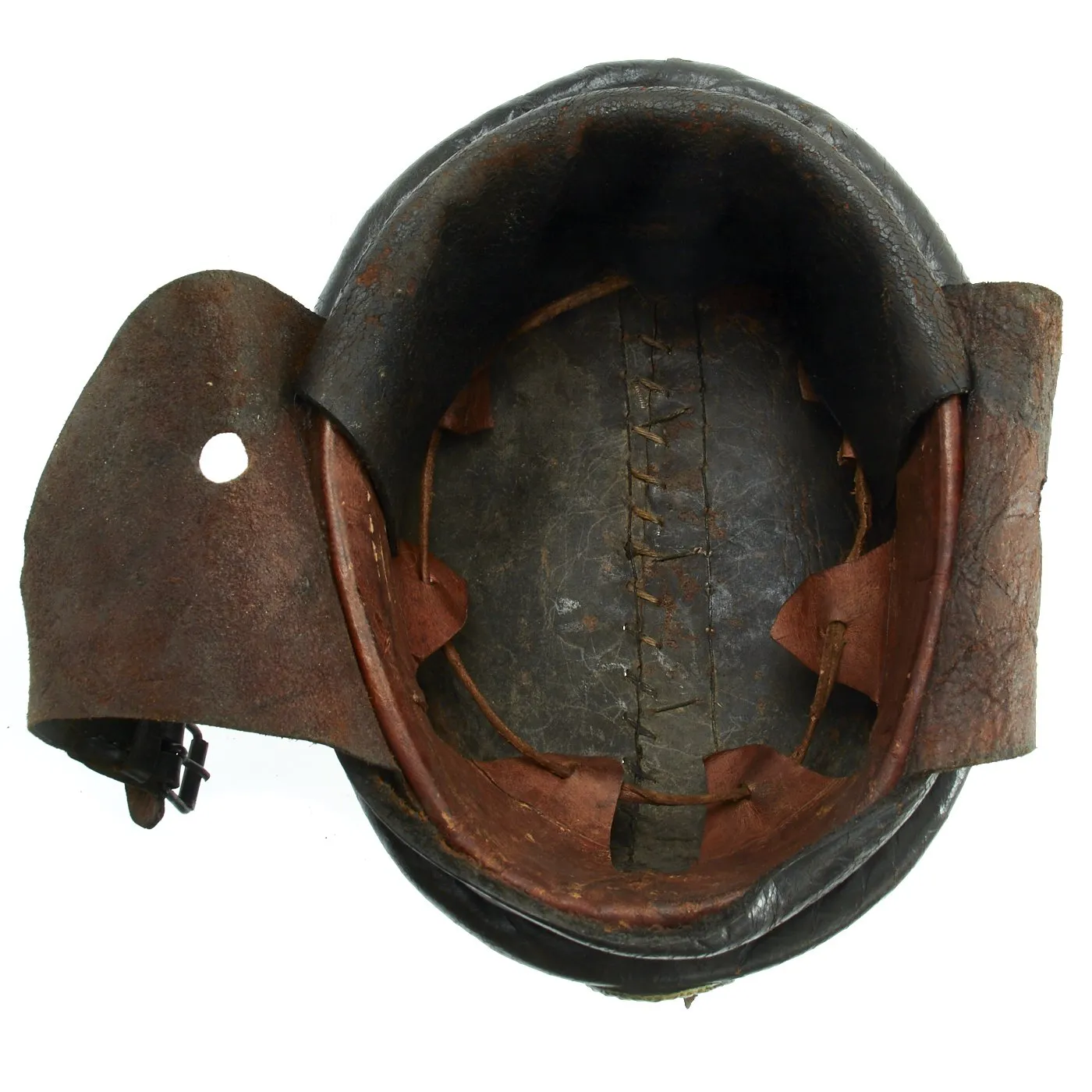 Original German WWII Named 1st Pattern NSKK Crash Helmet - Hans Kiefel 73 / M77.