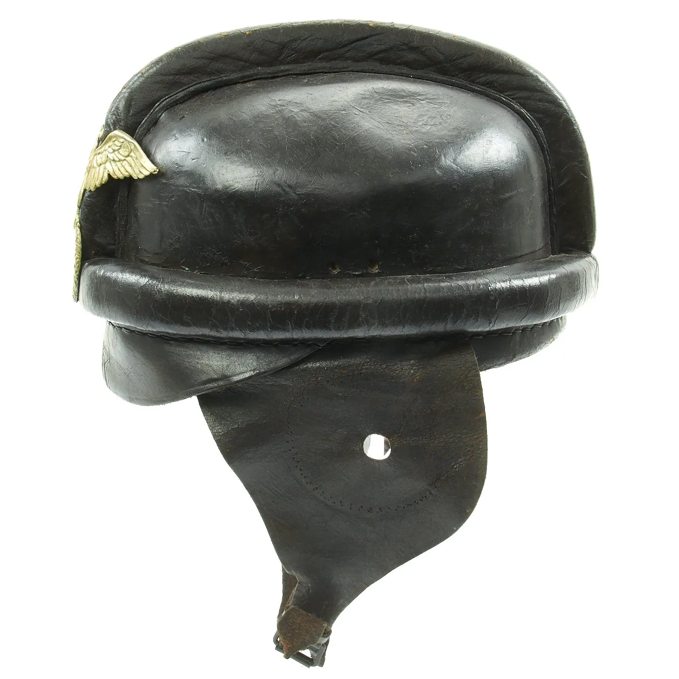 Original German WWII Named 1st Pattern NSKK Crash Helmet - Hans Kiefel 73 / M77.