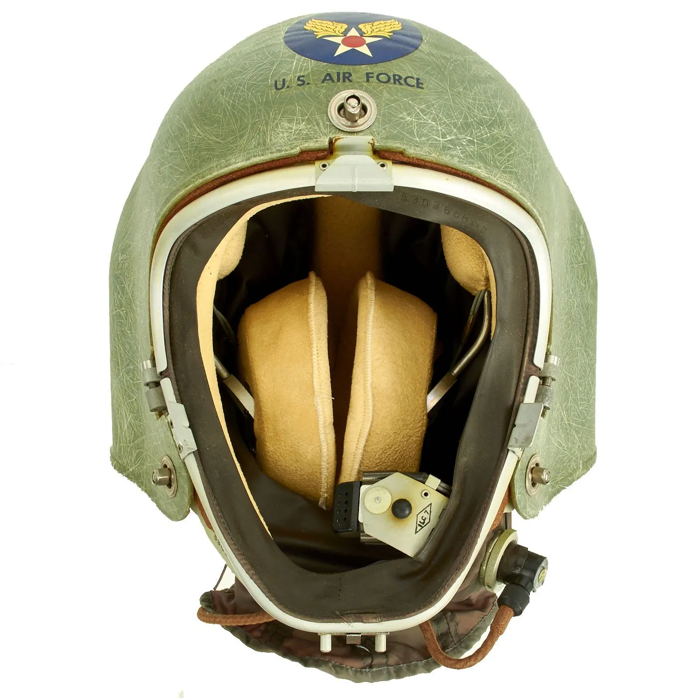 Original U.S. Cold War K-1 High Altitude Partial Pressure Helmet with Original Faceplate - Lockheed U-2 Spy Plane