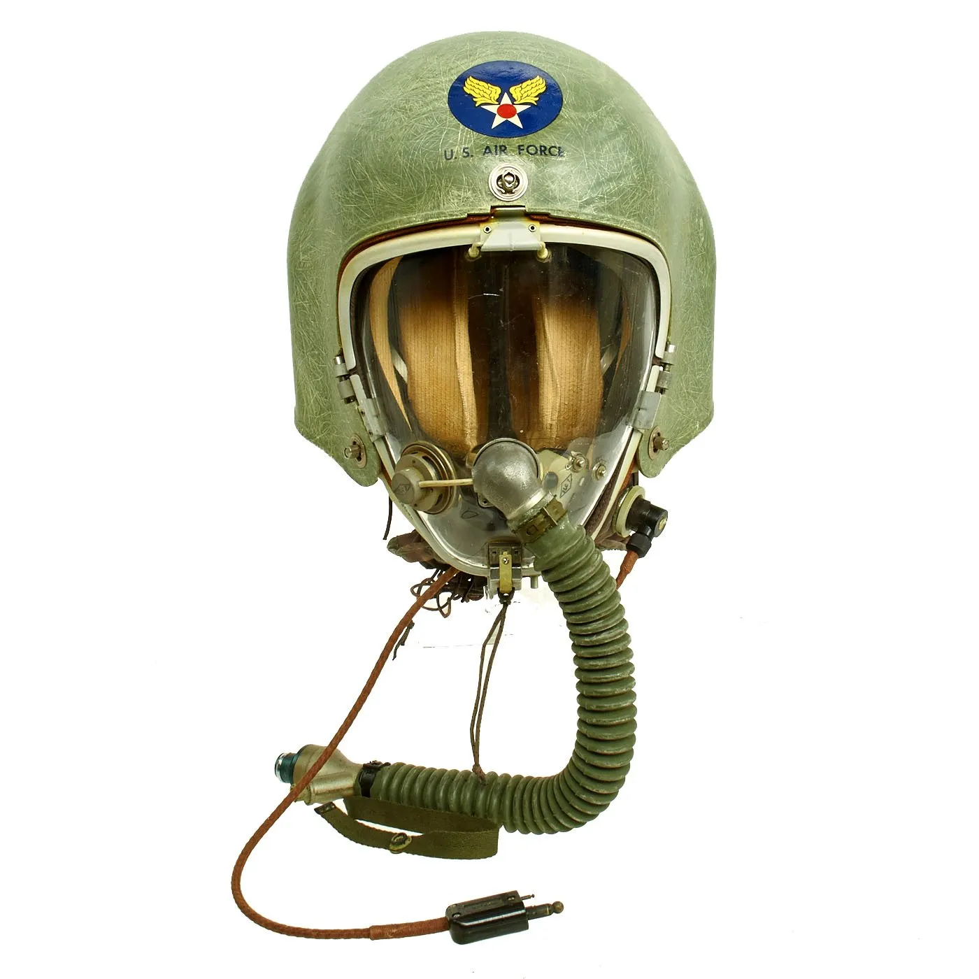 Original U.S. Cold War K-1 High Altitude Partial Pressure Helmet with Original Faceplate - Lockheed U-2 Spy Plane