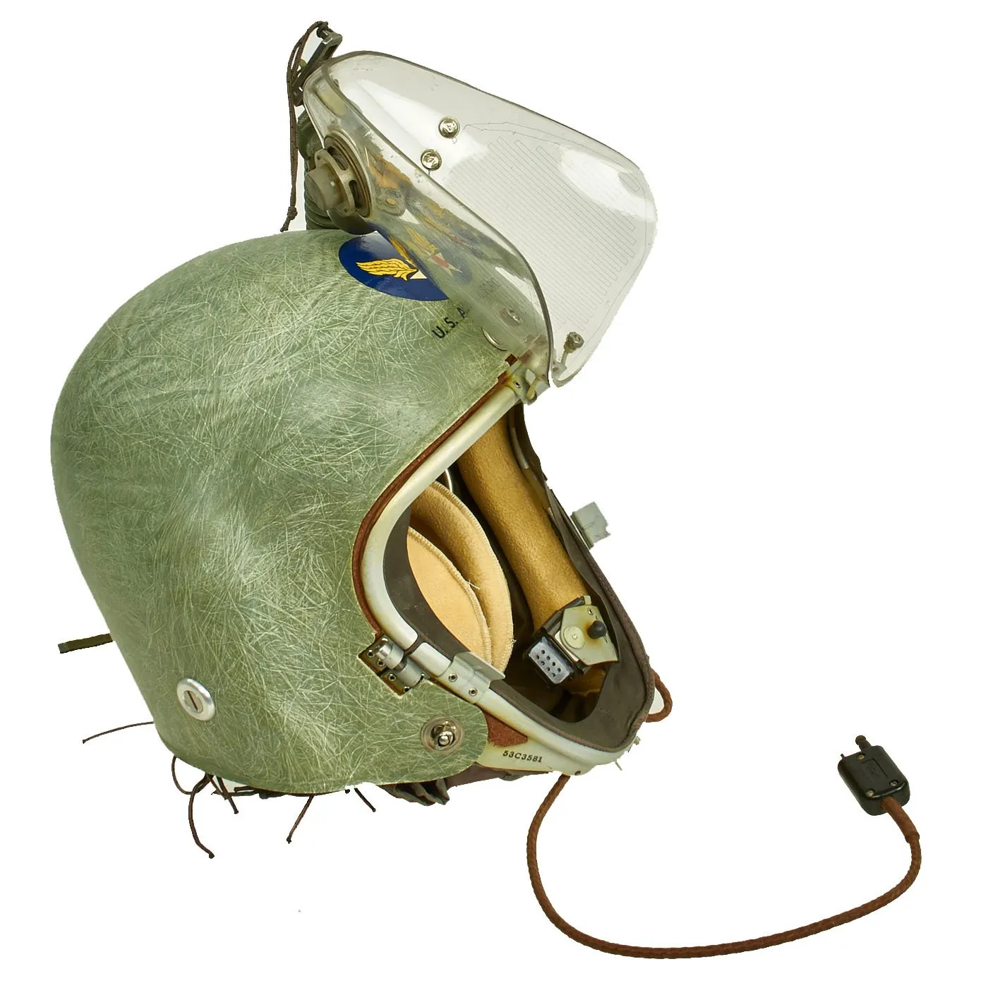 Original U.S. Cold War K-1 High Altitude Partial Pressure Helmet with Original Faceplate - Lockheed U-2 Spy Plane