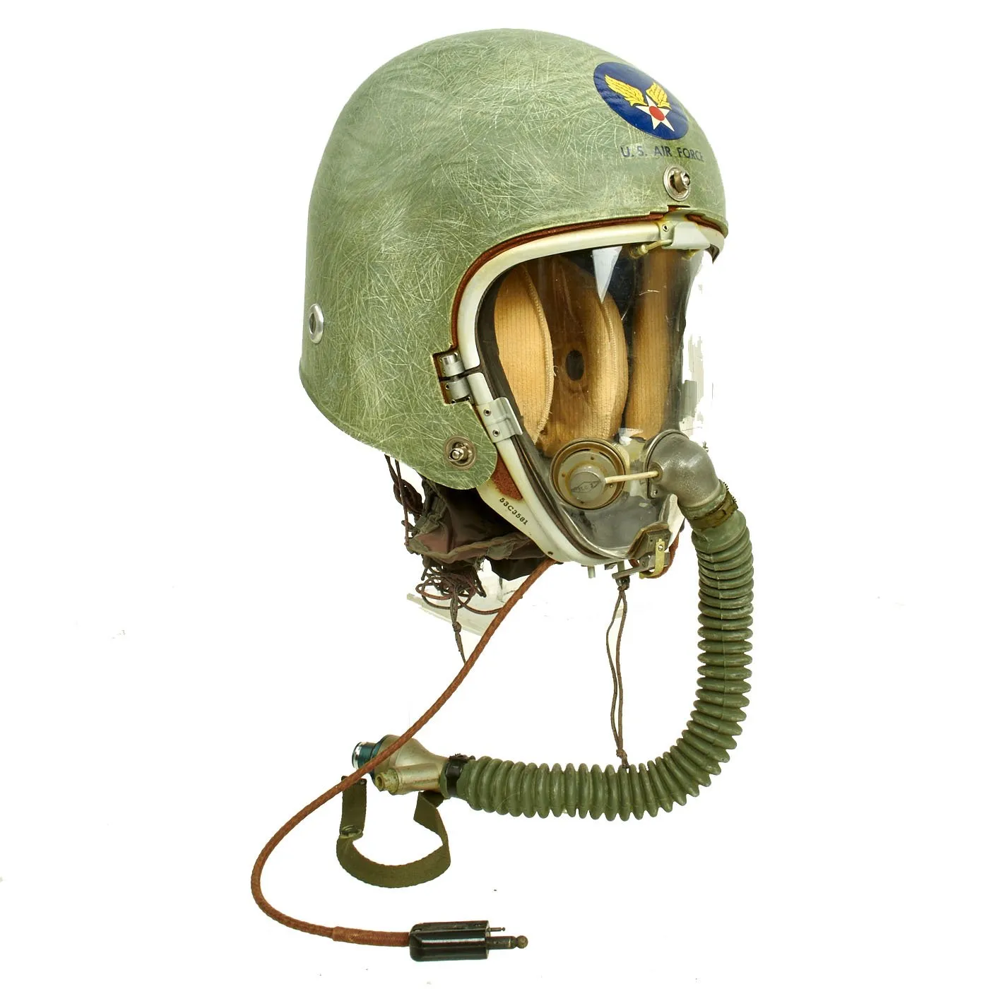 Original U.S. Cold War K-1 High Altitude Partial Pressure Helmet with Original Faceplate - Lockheed U-2 Spy Plane