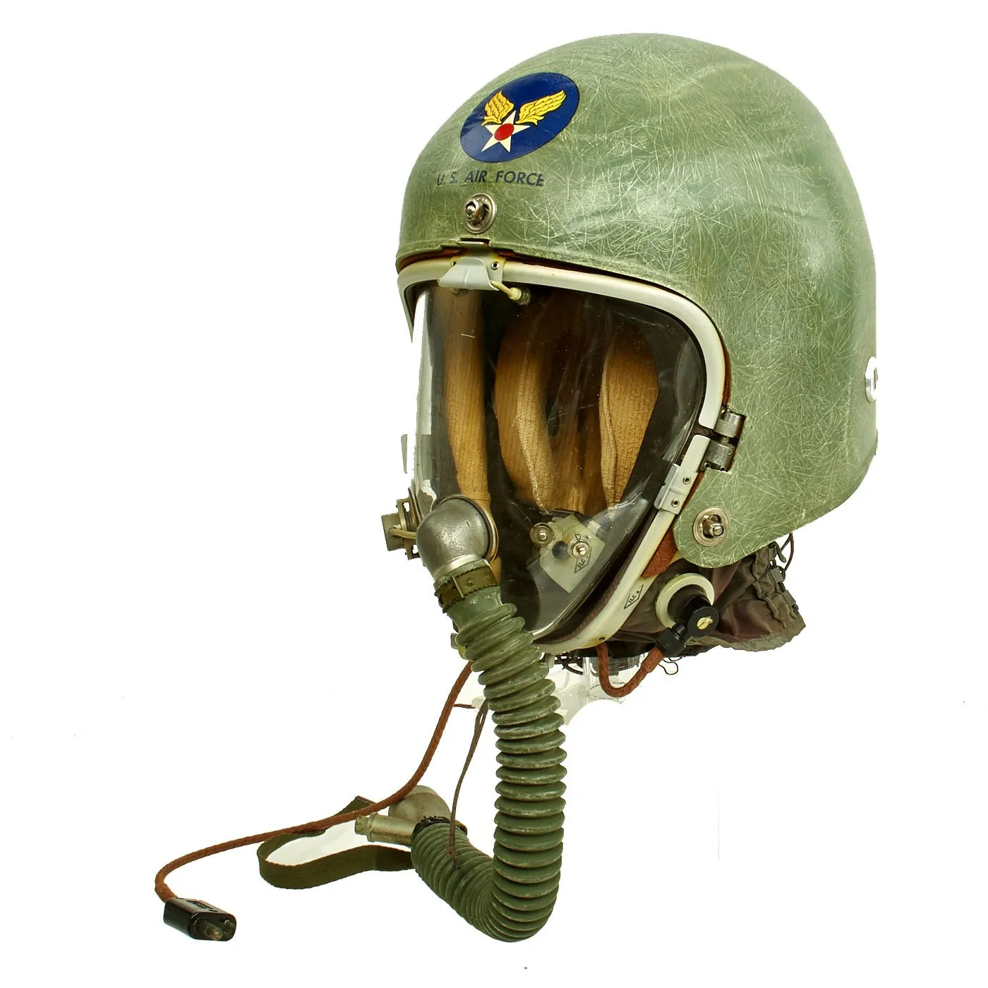 Original U.S. Cold War K-1 High Altitude Partial Pressure Helmet with Original Faceplate - Lockheed U-2 Spy Plane