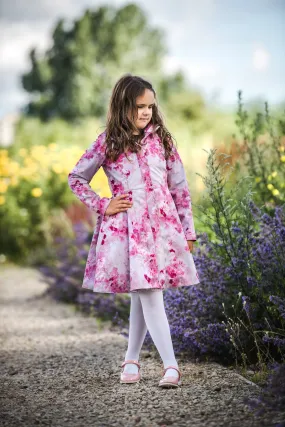 Pink Fit and Flare Coat for Girls | 'Sensual Pink'