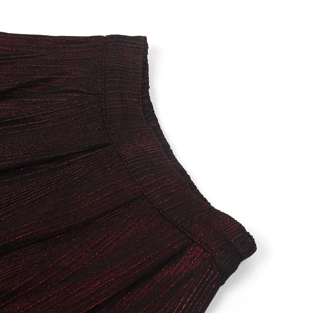 Pleat Short Skirt For Girls - Maroon