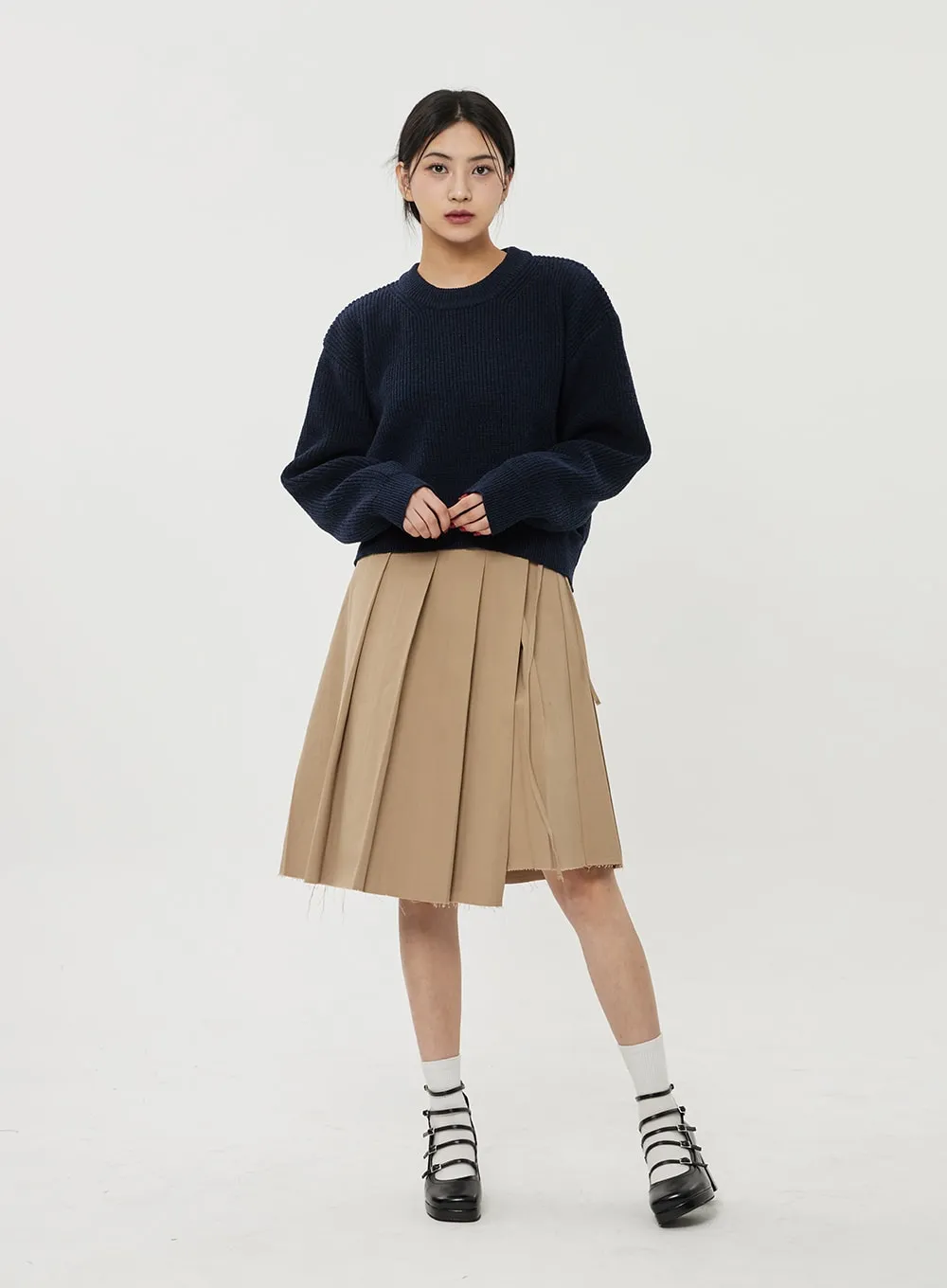 Pleated Midi Skirt BF314