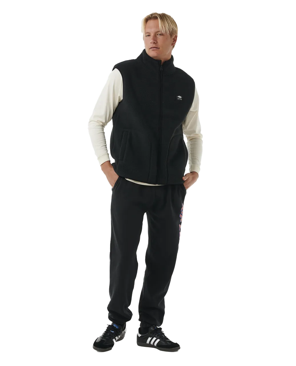 Quest Polar Fleece Gilet in Black