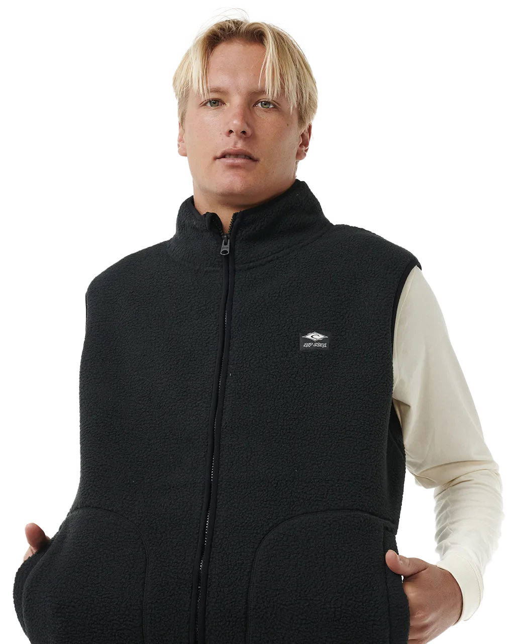 Quest Polar Fleece Gilet in Black