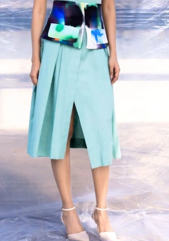 Rain Belted Pleated Skirt