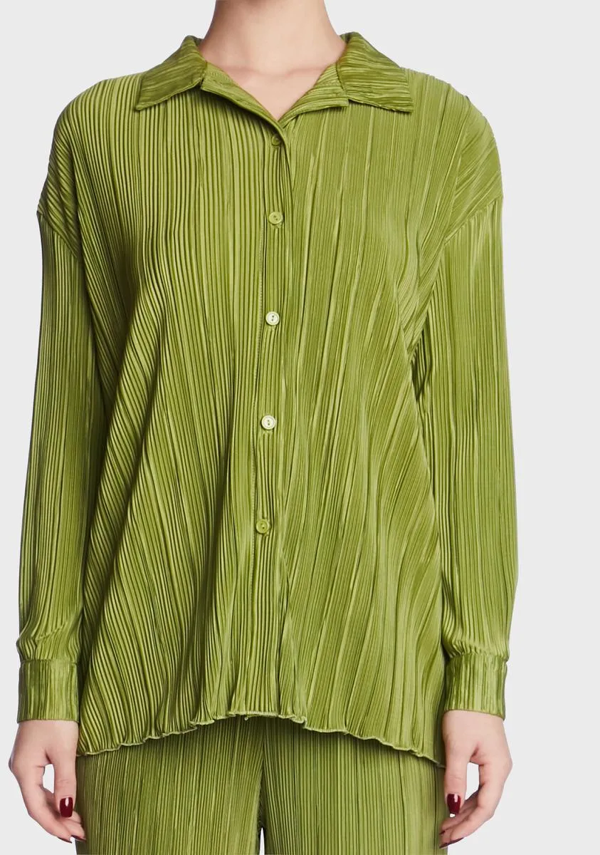 Raquel Pleated Plisse Shirt