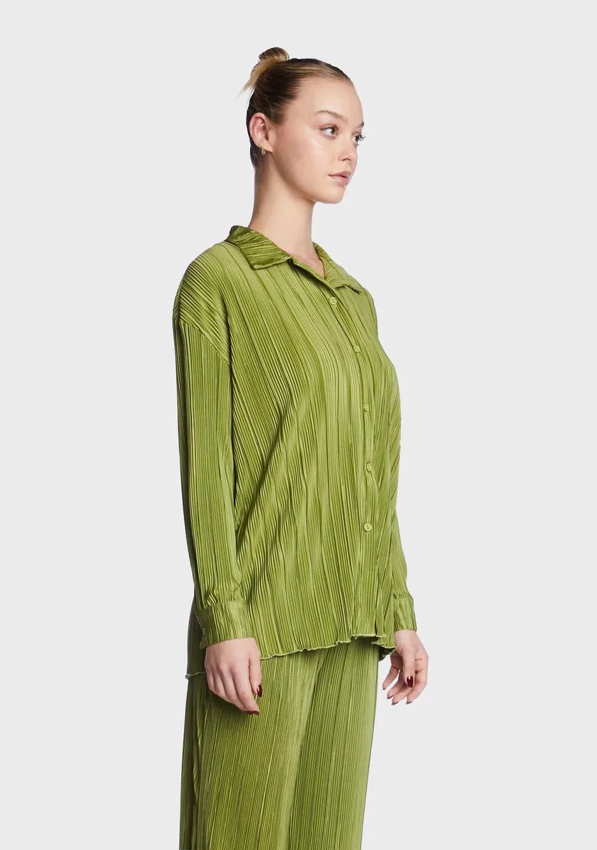 Raquel Pleated Plisse Shirt