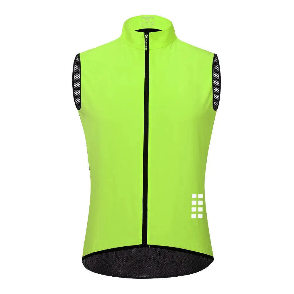 Reflective Cycling Vest Mesh Windproof Lightweight Ciclismo Mtb Bike Sleeveless Jersey Breathable Clothing Cycling Gilet