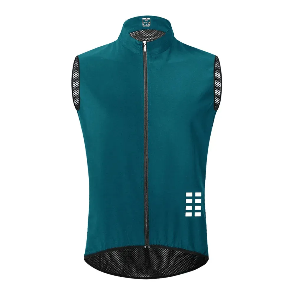 Reflective Cycling Vest Mesh Windproof Lightweight Ciclismo Mtb Bike Sleeveless Jersey Breathable Clothing Cycling Gilet