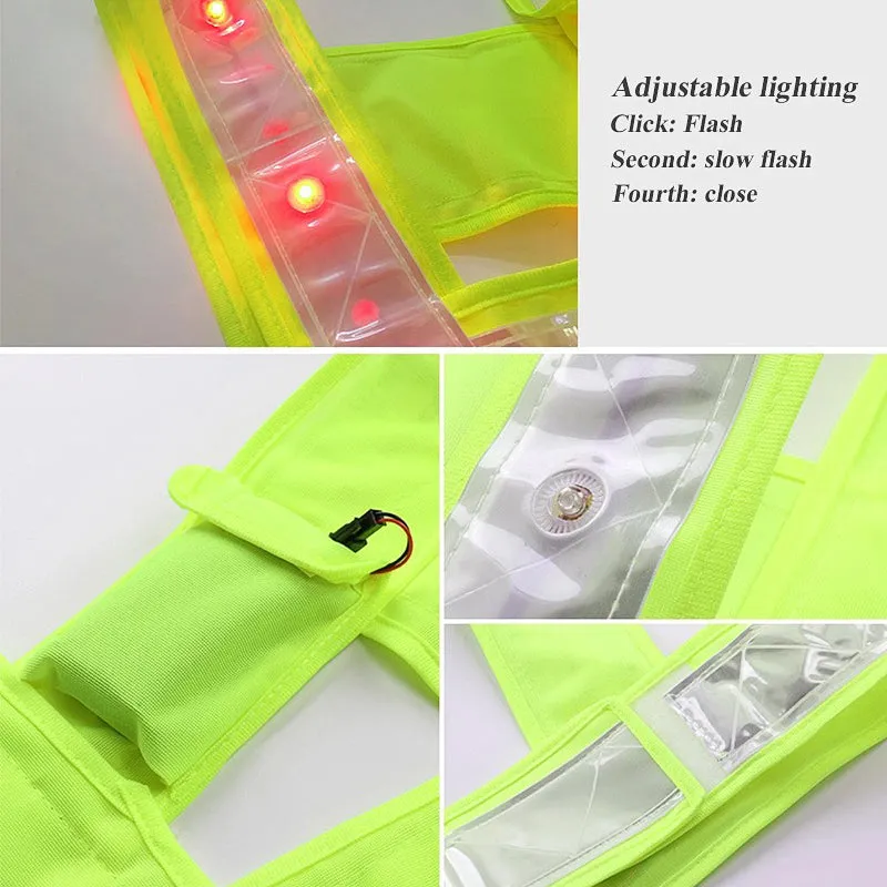 Reflective vest with LED for work(MJ-S24)