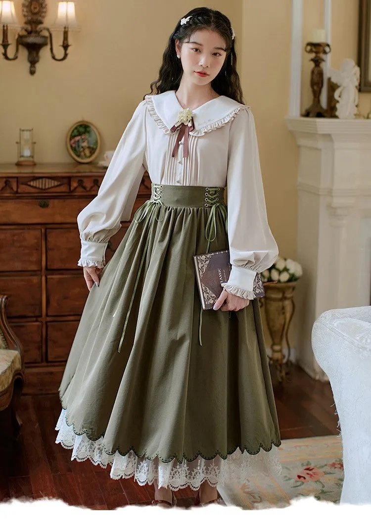 Retro Academia Blouse Skirt Set