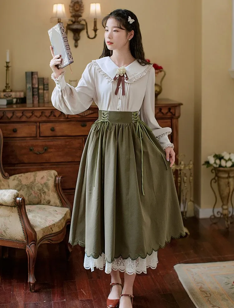 Retro Academia Blouse Skirt Set