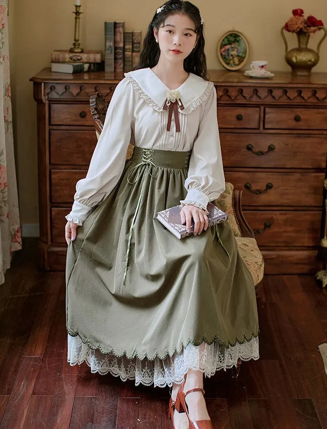 Retro Academia Blouse Skirt Set