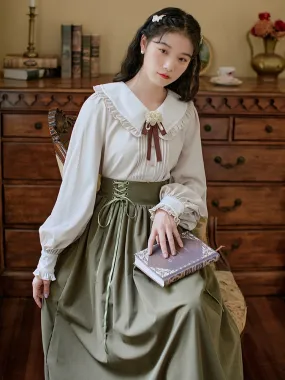 Retro Academia Blouse Skirt Set