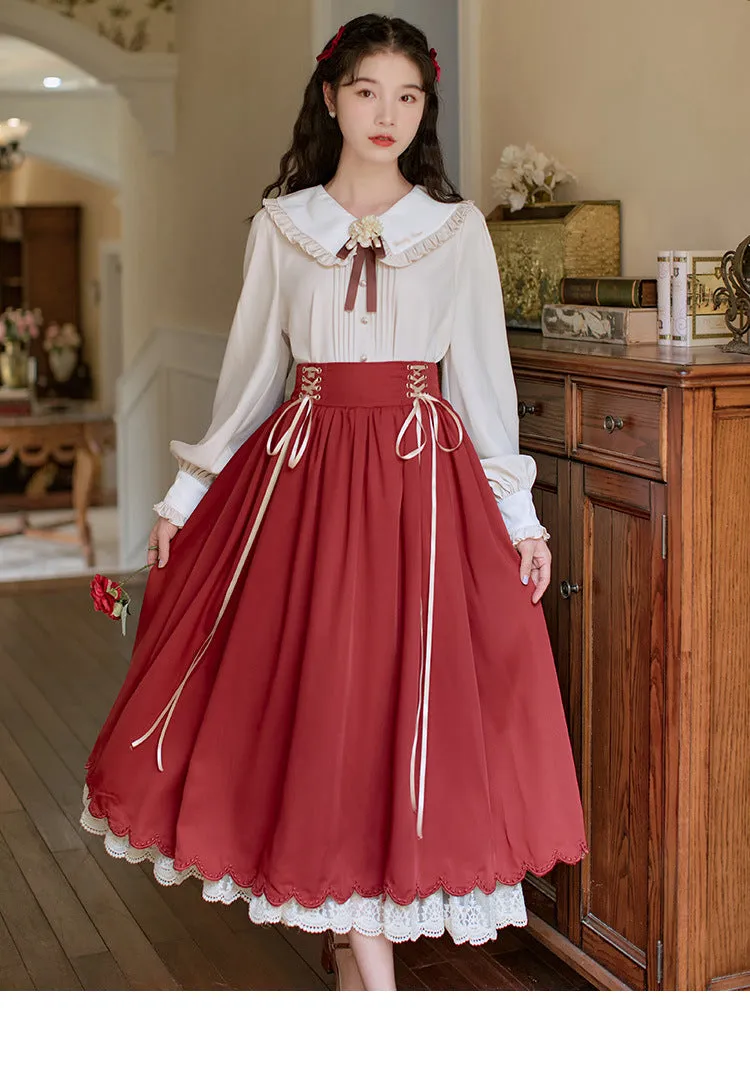 Retro Academia Blouse Skirt Set