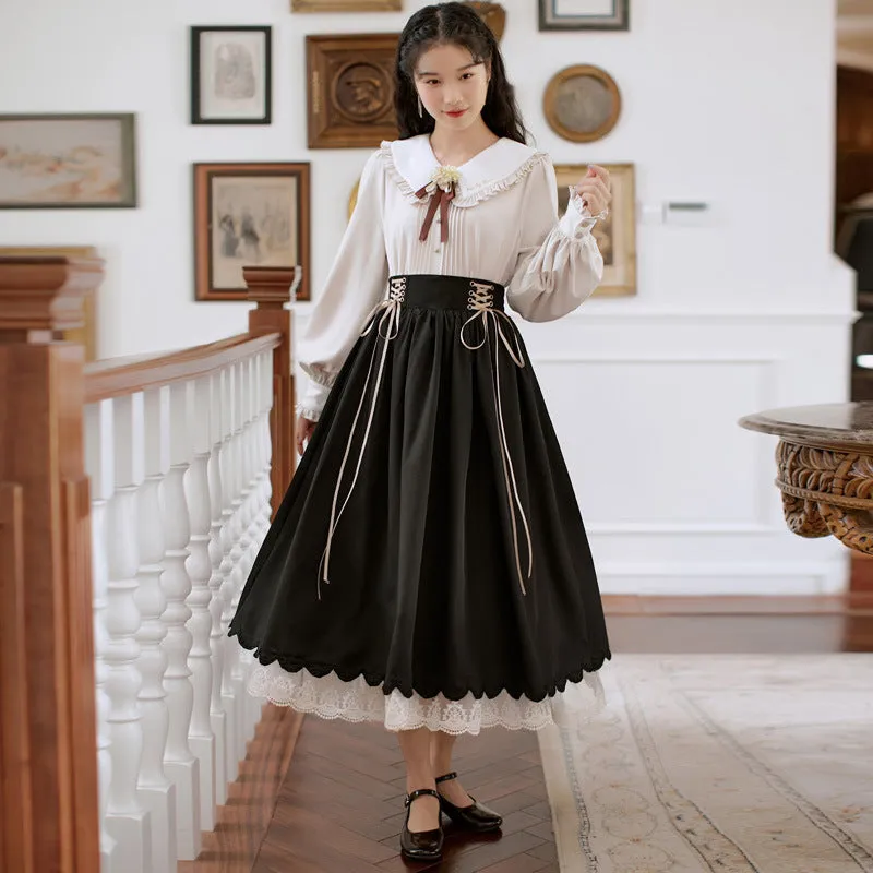 Retro Academia Blouse Skirt Set