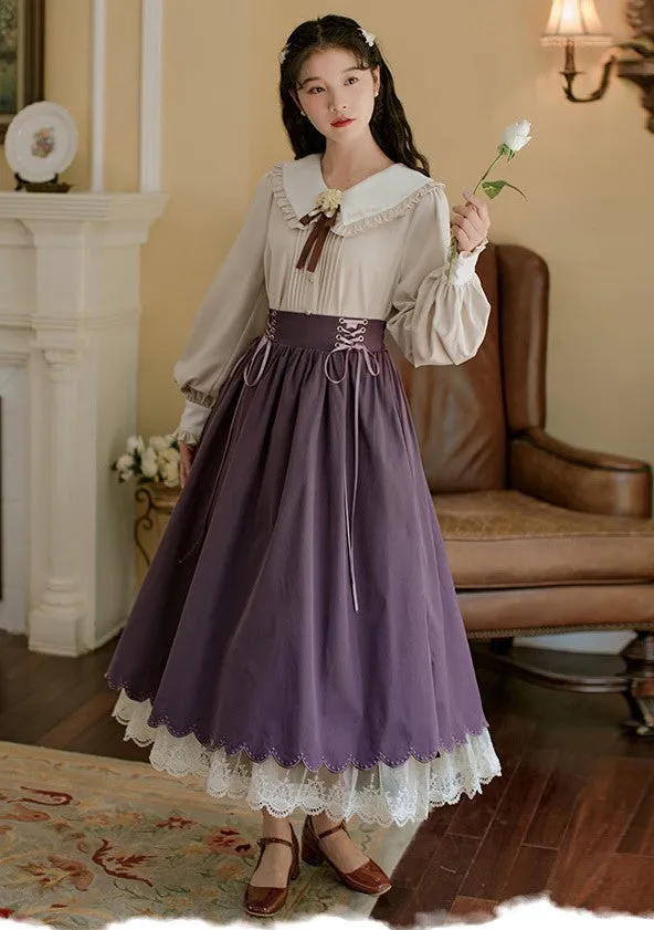 Retro Academia Blouse Skirt Set