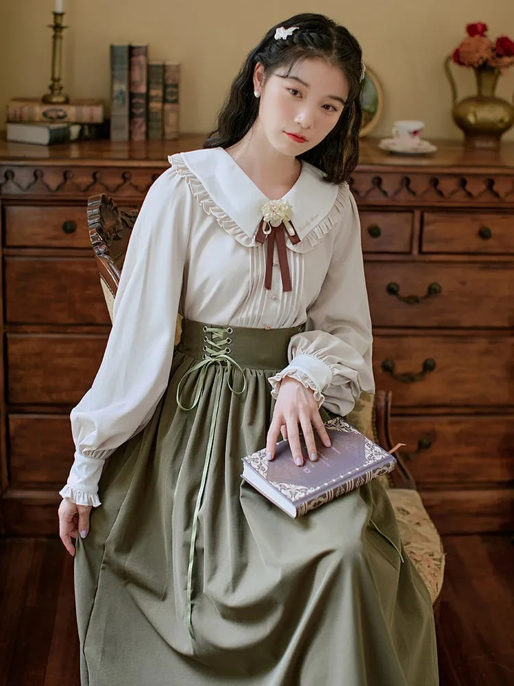 Retro Academia Blouse Skirt Set