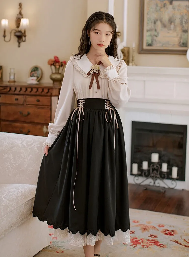 Retro Academia Blouse Skirt Set