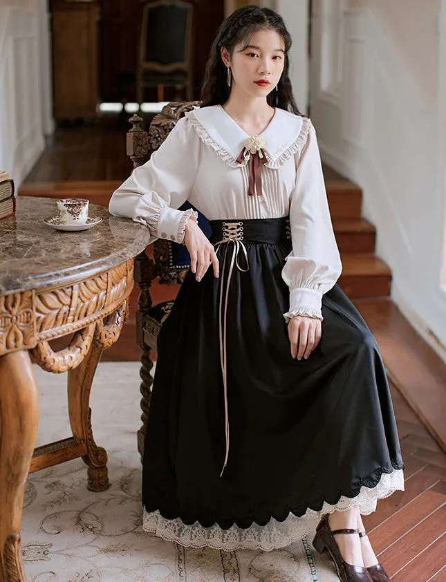 Retro Academia Blouse Skirt Set