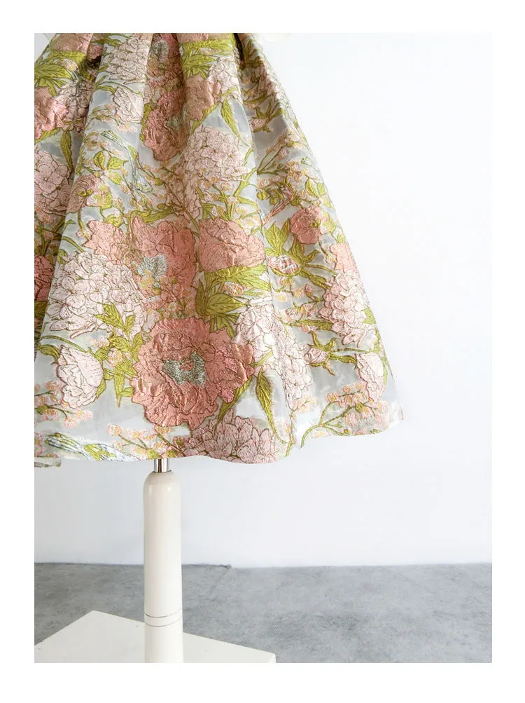 Retro Organza Embroidery Skirt (Made-to-order)