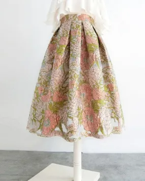 Retro Organza Embroidery Skirt (Made-to-order)