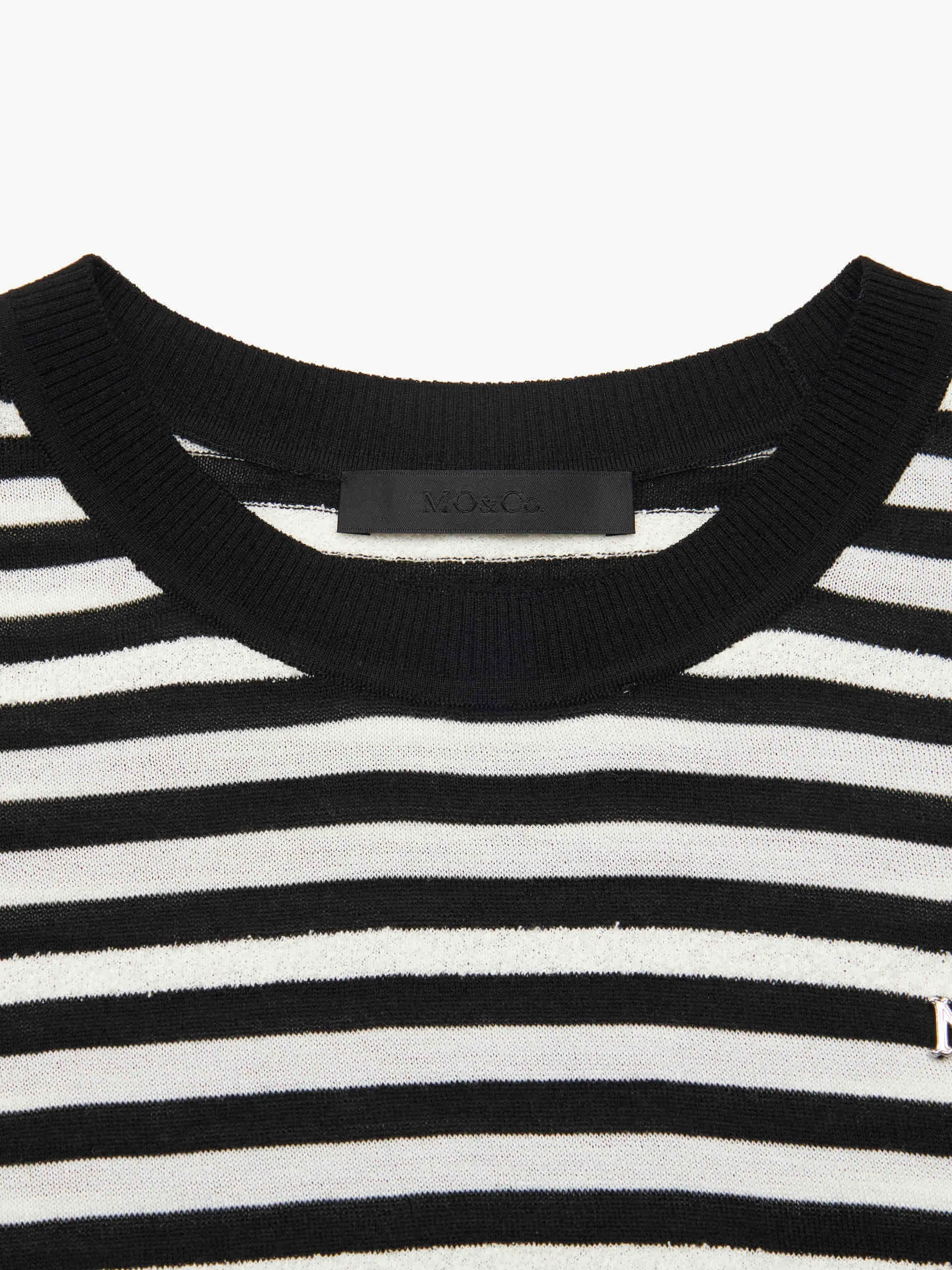 Ruched Detail Striped T-shirt